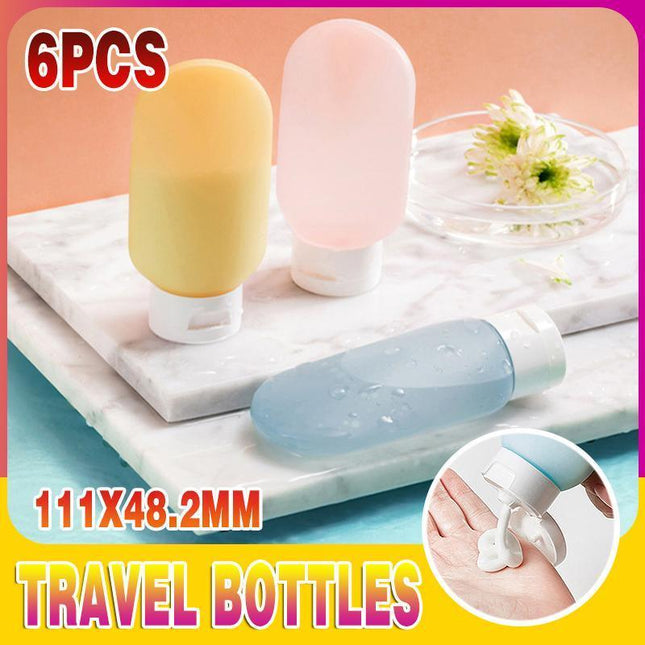 6PCS Travel Bottles Tube Squeeze Shampoo Shower Empty Lotion Sub-bottling - Aimall