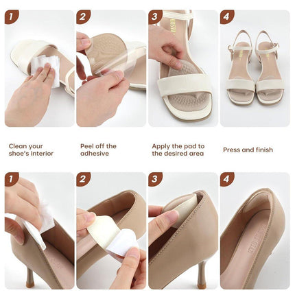 8Pairs High Heel Cushion Pads Forefoot Half Size Inserts of Foot Support Insoles