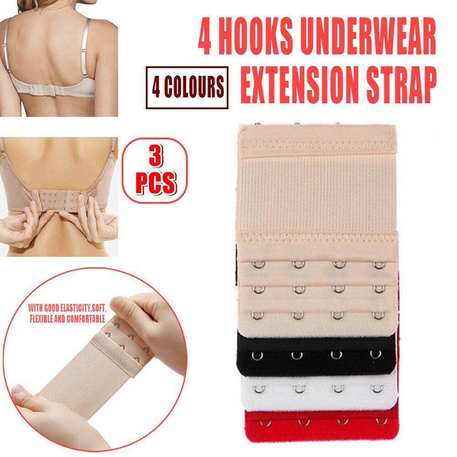 4 Hooks Underwear Extension Bra Buckle Bra Extender Hook Brassiere Strap - Aimall