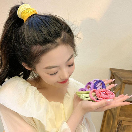 5PCS Girls Hair Bands Gradient Colour Rope Ring Elastic Hairband Ponytail Holder - Aimall