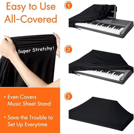 88 Key Stretchable Piano Keyboard Dust Cover Protector for Electronic Keyboard