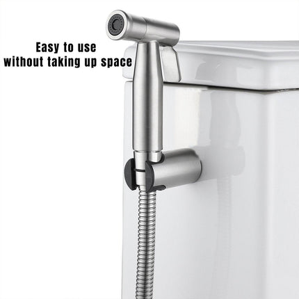 3PCS 304 Stainless Steel Handheld Bidet Spray Gun Toilet Cleaner Non Perforated