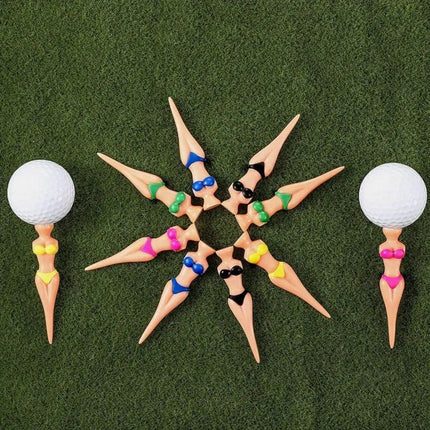 25PCS Durable 80MM Golf Nails Novelty Bikini Design Plastic Golf Accessories