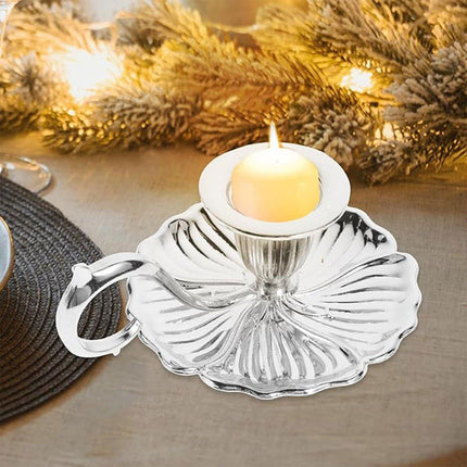 Retro Handheld Candlestick Holder European Style Candle Stand Metal Candlestick