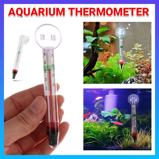 High Temperature Resistant Fish Tank Tortoise Tank Thermometer with Suction Cup