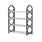 Four Layer Shoe Rack Storage Organizer Multi Tier Shoe Shelf for Entryway Closet