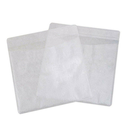 100X Premium White CD DVD Double Sided Plastic Sleeves Holds 2 discs Storage Bag
