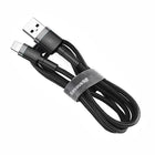 Grey + Black Genuine BASEUS 2.4A USB to Lighting Charging Cable Cord for iPhone 13 12 Pro XS - Aimall