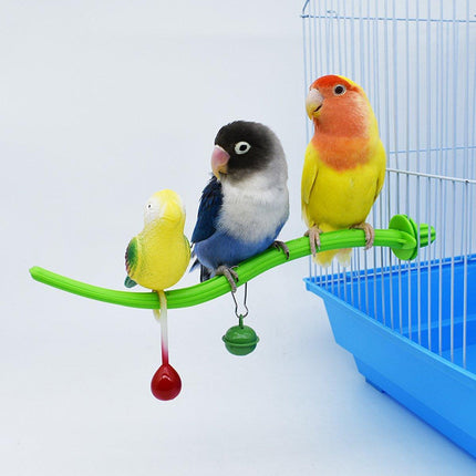 Parrot Relieve Boredom Stand Pole Rack Chew Play Simulation Fake Bird Cage Toys