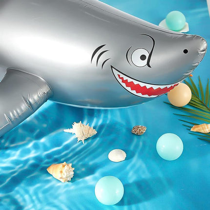 Shark Riding Inflatable Inflatable Shark Pool Rider Float Toy for Swimming and Water Fun – Aimall