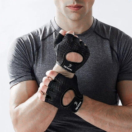 M Size Women Fitness Gym Training Gloves Half Finger Gel Weight Lifting Workout Gloves - Aimall
