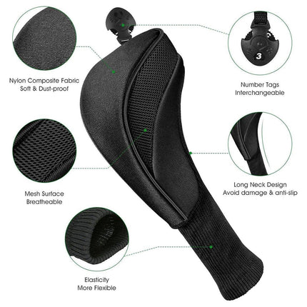 Premium Golf Club Head Cover Wood Club Protector Durable Golf Supplies Cover Cap