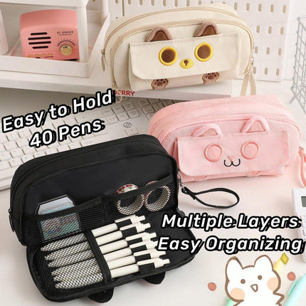 Multifunction Pencil Case For Boys Girls Embroidered Large Capacity Pencil Case