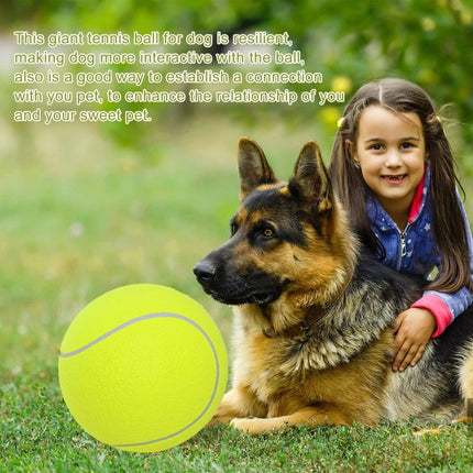 Inflatable Tennis Ball Pet Toy for Dogs Training Interactive Play Fetch Fun