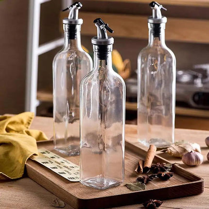 250/500ml Olive Oil Vinegar Pourer Dispenser Glass Bottle Kitchen Tools Cooking - Aimall