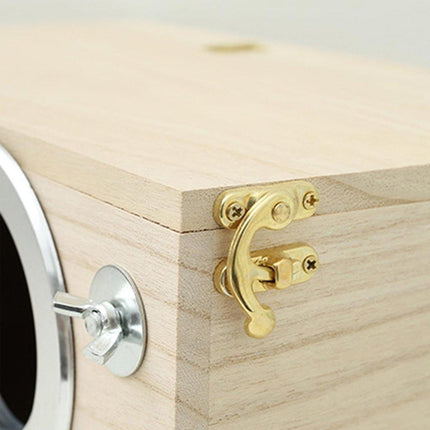 Natural Wooden Breeding Box Durable Parrot Hatching Box Nesting Box for Birds