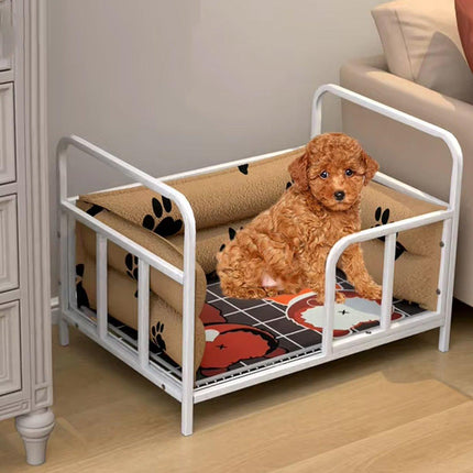 Durable Dog Kennel Bed Frame Raised Pet Bed for Small and Large Dogs Outdoor Use