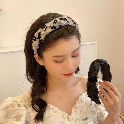 Non-slip braid Hair Accessories Hair Hoop Bands Women Girl Flower Headband Party - Aimall