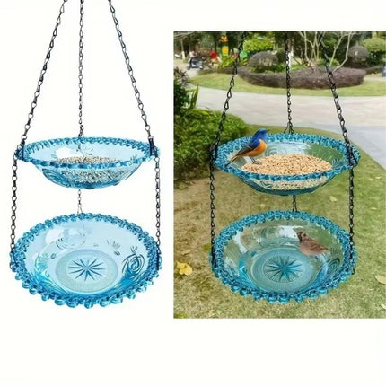 Outdoor Hanging Bird Feeder Bath Garden Patio Decoration for Attracting Birds