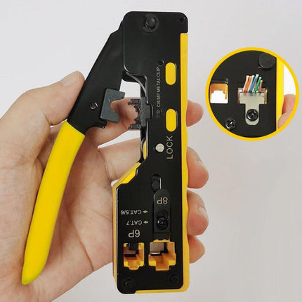 Network Cable Pliers Multi-Function Crimping Tool Dovetail Clamp for Wiring