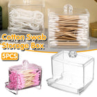 Cosmetic Cotton Swab Organizer MakeupBox Container Case Clear Acrylic Bud Holder