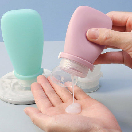 4pcs Travel Storage Bottles Set Refillable Silicone for Shampoo Lotion Cosmetics