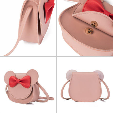 Cute Bowknot Crossbody Bag Fashionable Girls Shoulder Bag Slanting Mini Handbag