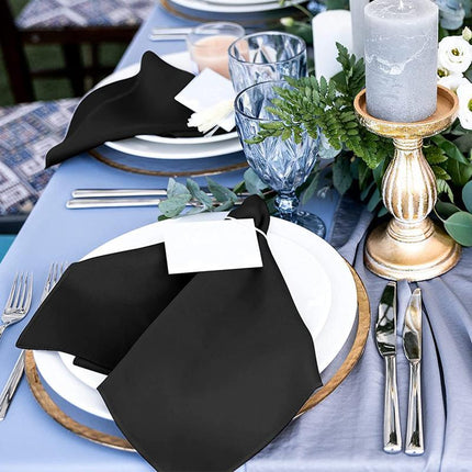 50PCS Polyester Plain Fabric Cotton Napkins For Wedding Cloth pc Table Dinner - Aimall