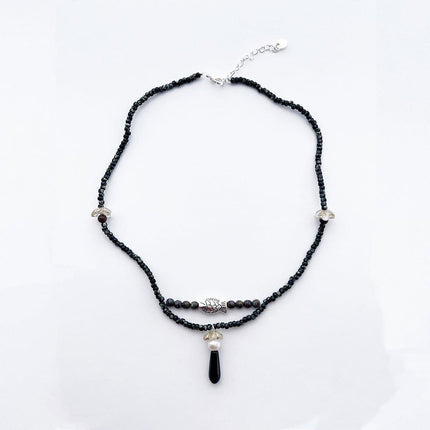 Natural Earth Colour Stone Necklace For Women Handmade Bohemian Jewelry Fashion