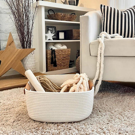 Storage Box Cotton Rope Basket Organizer Miscellaneous Storage Basket for Home