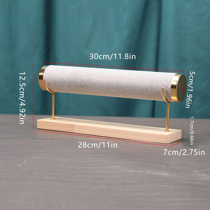 Wooden Bracelet Display Stand Single Tier Watch Bangle Holder Organizer Jewelry
