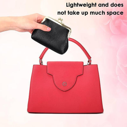 Women's Leather Small Cosmetic Bag Coin Purse & Lipstick Change Storage Bags - Aimall