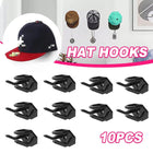 10PCS Self Adhesive Hat Rack Display Hooks Wall Door Baseball Cap Holder Hanger