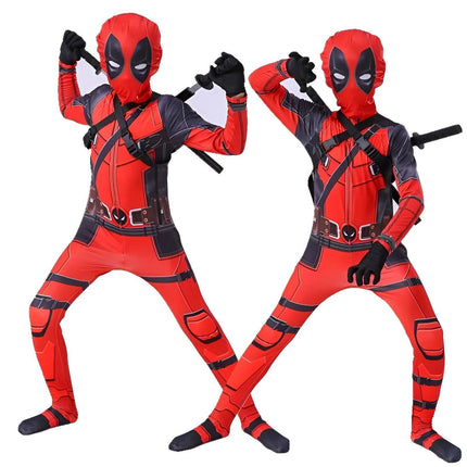 Anime Movie Same Cosplay Halloween Children's Adult Leotard Headwear Deadpool