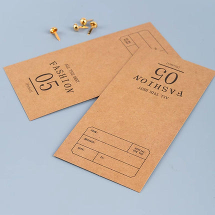 60PCS Folded Kraft Paper Biscuit Kraft Cardboard paper Creative Decorative Paper