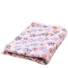 Medium Size Pet Mat Paw Print Cat Dog Puppy Fleece Soft Pet Blanket Bed Cushion - Aimall