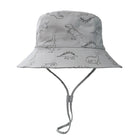 Cartoon Dinosaur Bucket Hat with Wide Brim for Summer Sun Protection