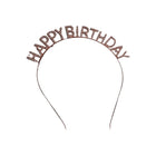 New Happy Birthday Headband Girl Letter Rhinestone Crown Hair Band Birthday Hat - Aimall