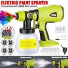 20V Cordless High Pressure Airless Paint Sprayer Compatible with Ryobi Batteries