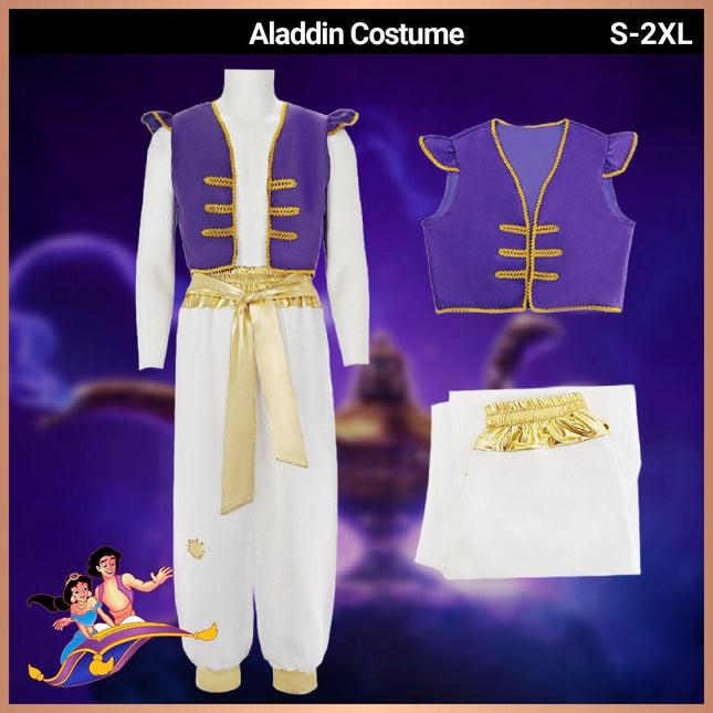 Halloween Costume Movie Live Aladdin Prince Cos AU