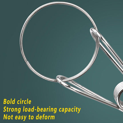 20 Clips Stainless Steel Sock Drying Rack Home Laundry Clothes Clip Hanger