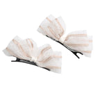 2PCS Women Hair Clip Side Bow Knot Barrettes Hairpin Party Headdress Gifts Lace - Aimall