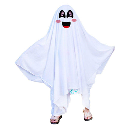 Halloween Party Costume Ghost Cape Full Length Spooky Dress Up Ball Cloak Outfit