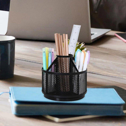 Rotating Pen Holder Organizer Multifunctional Desk Storage Bucket for Office