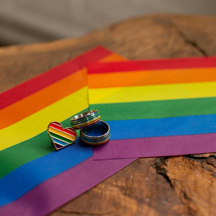 LGBTQ Rainbow Pride Brooch Equality Lapel Pin Ally Badge Gay Lesbian Support