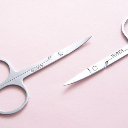 Eyebrow Trimming Scissors Eyelash Nose Hair Cutter Manicure Tweezers
