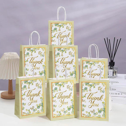 30Pcs Floral Gift Bags Handbags Paper Bags for Party Favors Wedding Decorations