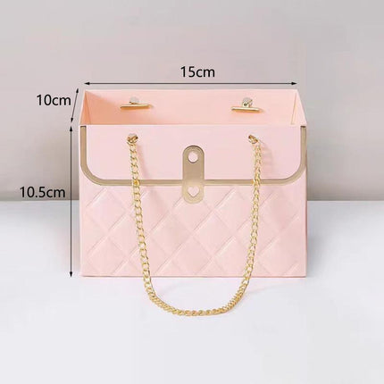 10pcs Rectangular Handbag Flower Packaging Gift Bags Creative Bouquet Boxes