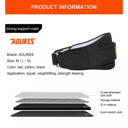 Fitness Weight Lifting Belt Barbell Dumbell Training Back Support Men Women M - Aimall