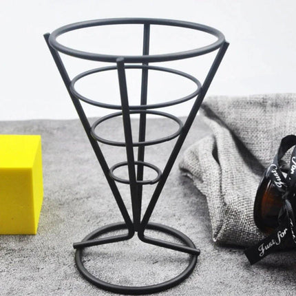 2X Snack Rack Fried Chicken Chip Cone Fryer French Fries Wire Oil Holder Basket